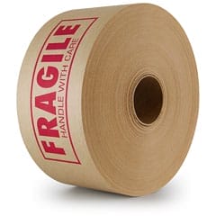 Intertape Fragile Tape Printed 260 Reinforced Water-Activated Tape