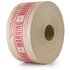 Intertape Warning Tape Printed 240 Reinforced Water-Activated Tape